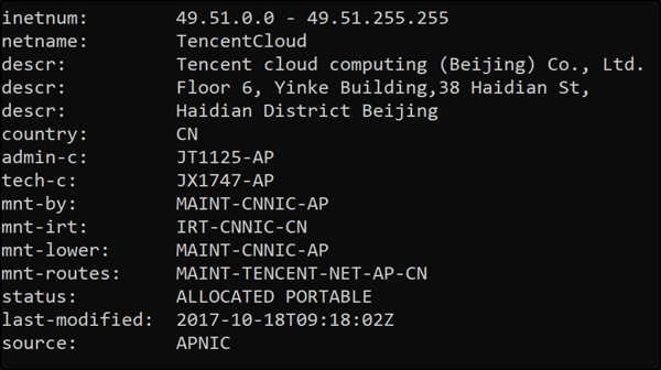 Whois output for 49.51.172.149 (basorkiq.host)