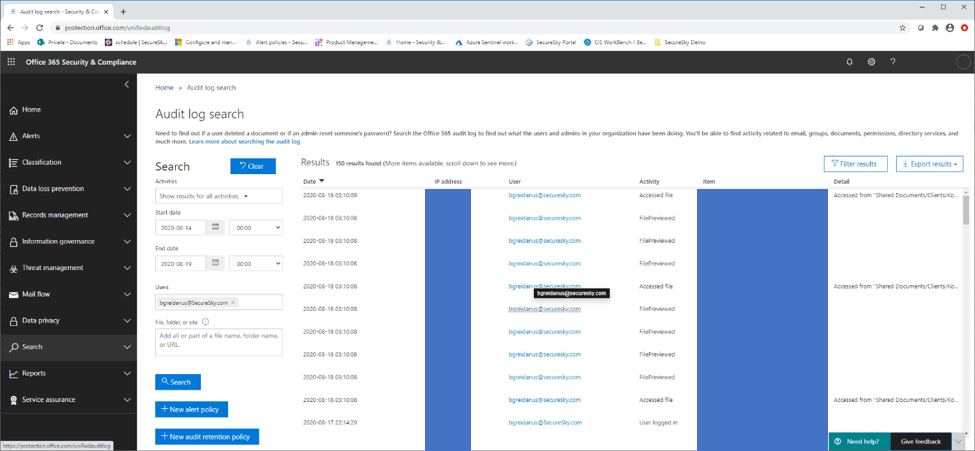 Unified Audit Log