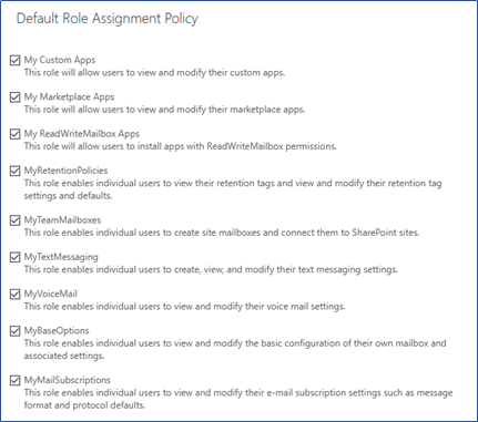 Default Role Assignment Policy
